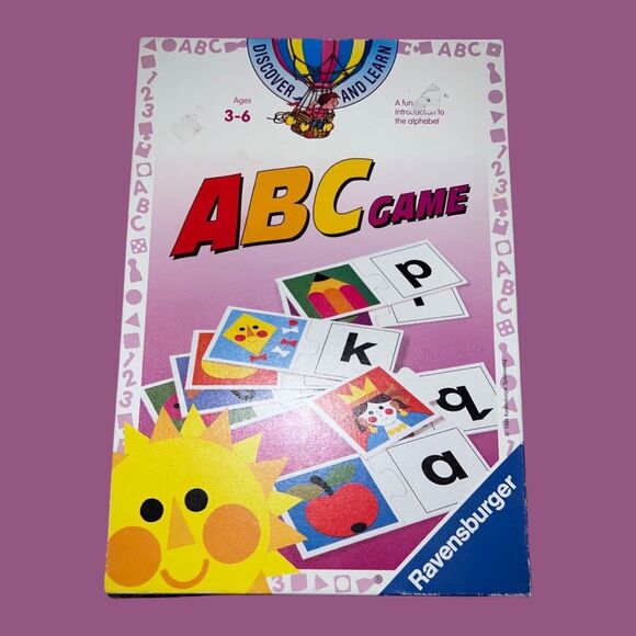 Vintage 1994 Ravensburger ABC JigSaw Matching Letter Game - Picture 2 of 3